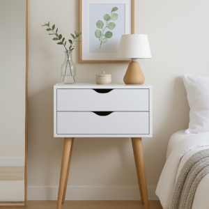 MESITA FIANO 2 CAJONES BLANCA