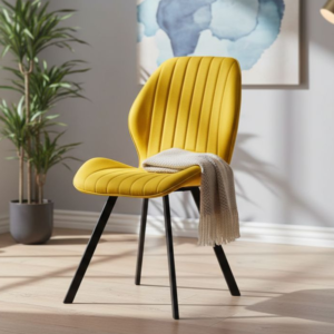 PACK 4 SILLAS DELAWARE 2 MOSTAZA PATA NEGRA