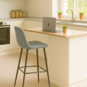 PACK DE 2 TABURETES JAMES GRIS ACERO 65 CM