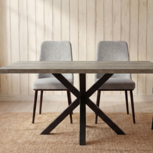 MESA STACY TAPA ROBLE RECTANGULAR NEGRO 1400x800x750mm