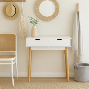 RECIBIDOR FIANO 2 CAJONES BLANCO