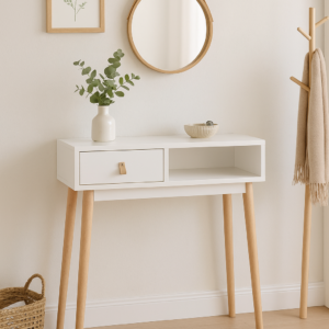 RECIBIDOR ANZIO 1 CAJÓN BLANCO