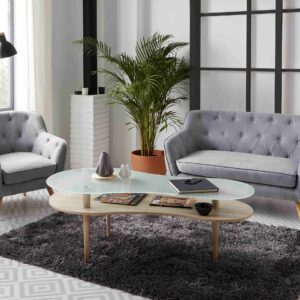 MESA CENTRO PEANUT TAPA GLASEADA