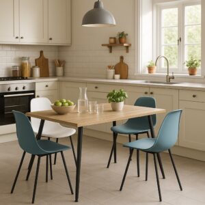 MESA FIJA PIMER MELAMINA PATAS NEGRAS