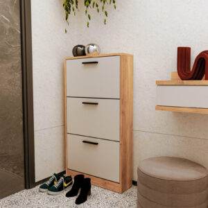 Zapatero 3 puertas con patas Elba