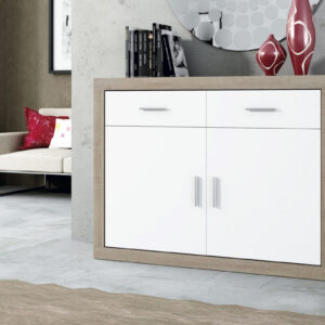 Aparador Lara 2 puertas, 2 cajones. 120 cms