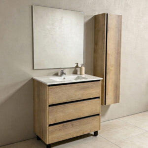 Conjunto Baño Mueble 3 cajones-80cms+ columna Mod. Family Tech
