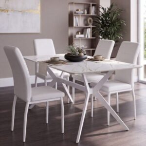 Mesa fija Anniston Marmol Blanco